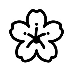 sakura icon flat vector icon © Zeeshan