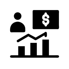 sales icon flat vector icon