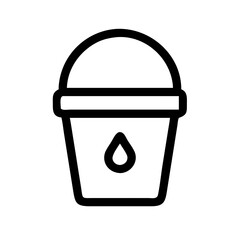 water bucket icon  flat vector icon