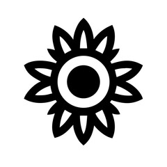 sunflower icon  flat vector icon