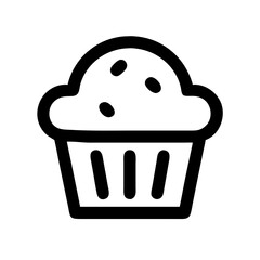 muffin icon flat vector icon