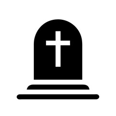 Fototapeta premium tombstone icon flat vector icon