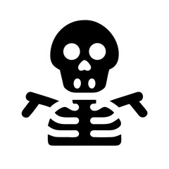 skeleton icon  flat vector icon