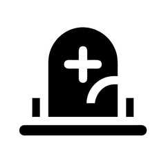 Obraz premium tombstone icon flat vector icon
