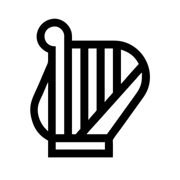 recommend clip art: harp icon flat vector icon