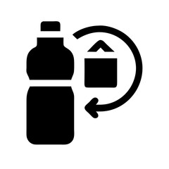 reusable bottle icon  flat vector icon