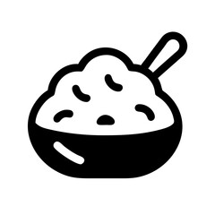 mashed potato icon  flat vector icon