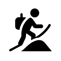 hiking icon  flat vector icon