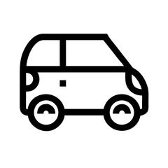 mini car icon flat vector icon