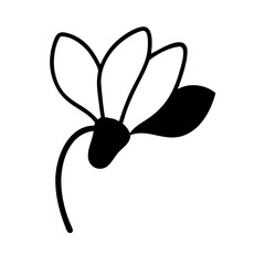 cyclamen icon  flat vector icon