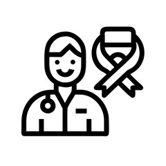oncologist icon  flat vector icon