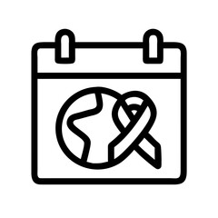 world cancer day icon flat vector icon