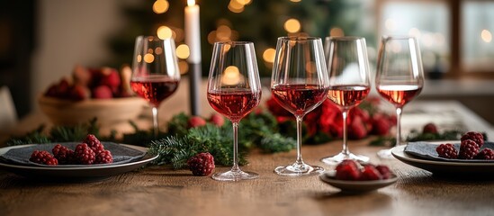 Festive Wine Dinner, Christmas Decorations