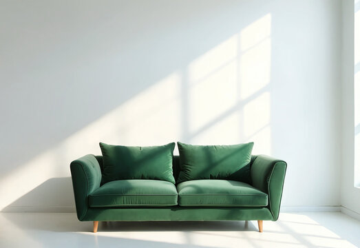 Green Sofa in Clean Modern Space