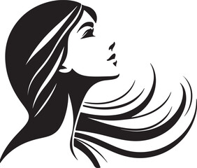 “Female Silhouette with Hair Blending into Nature”

