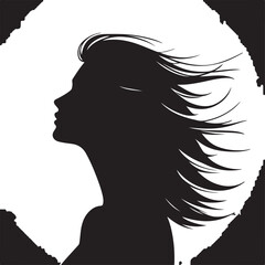 “Minimalist Silhouette of Woman with Leafy Hair Flow”“Elegant Female Silhouette with Hair Transforming into Leaves”



