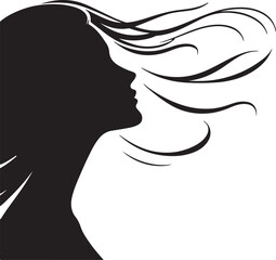 “Minimalist Silhouette of Woman with Leafy Hair Flow”“Elegant Female Silhouette with Hair Transforming into Leaves”



