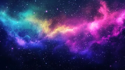 Naklejka premium Colorful nebulae and constellations in deep space.