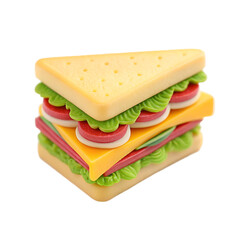 3d sandwich on transparent background, 3d sandwich icon