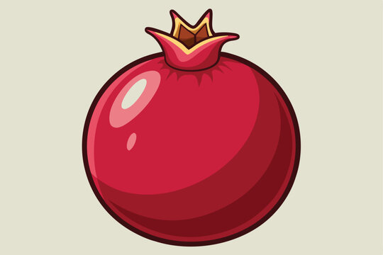 recommend clip art: pomegranate fruit vector illustration .