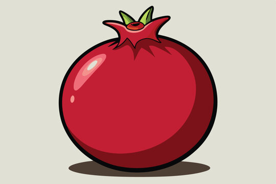 recommend clip art: pomegranate fruit vector illustration .