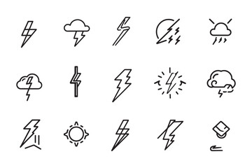 Storm Icon Minimalist 2D Line Art