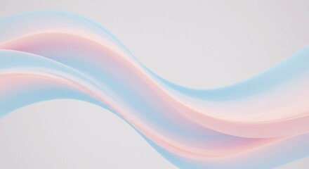 Abstract Pastel Pink and Blue Swirling Wave Background Design