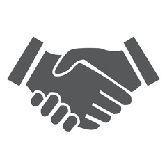 Handshake icons set vectors graphic designs