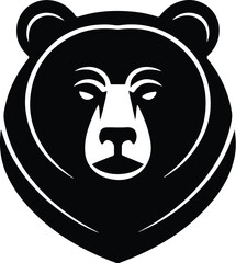 Bear Head Silhouette Set | Wild Animal Vector Icons Bear Face Outline Clipart | Grizzly & Wildlife Silhouette