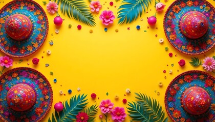 Vibrant Mexican fiesta background