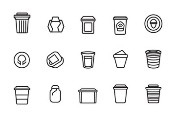 Trash Can Icon Ultra Minimalist Style