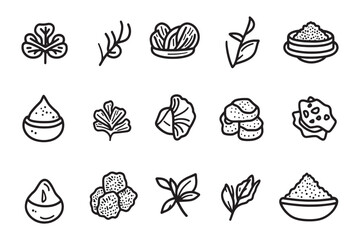 Wasabi powder ultra minimalist line art