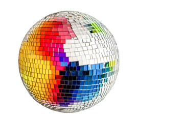Colorful Disco Ball Ready to Spin Party Vibes Celebration Fun