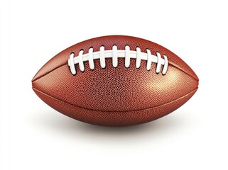 American Football: Detailed Brown Leather Ball, Classic Design