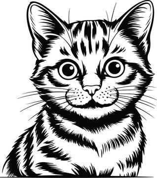 recommend clip art: Cat Head Silhouette Set | Pet Animal Face Vector Minimal Cat Face Outline | Cute Kitty Head Clipart