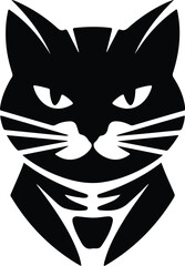 Cat Head Silhouette Set | Pet Animal Face Vector Minimal Cat Face Outline | Cute Kitty Head Clipart