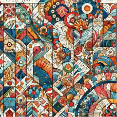 Obraz premium Colorful Geometric Icon Design in Abstract Style 