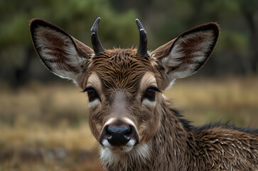 Fototapeta premium Elegant Mule Deer Close-Up