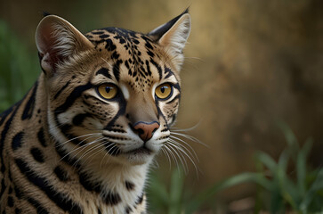 Fototapeta premium Majestic Ocelot Headshot