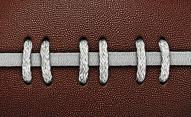 American Football Detail: Stitching and Texture Close-Up
