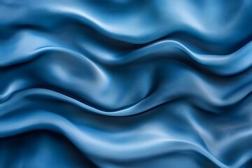 Obraz premium Elegant Draped Blue Silk Fabric Texture Background