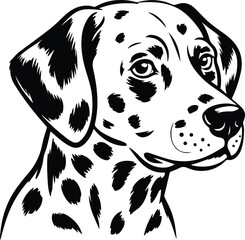 Dog Head Silhouette Vector | Pet Face Clipart Set Minimal Dog Face Outline | Puppy Head Icon Collection
