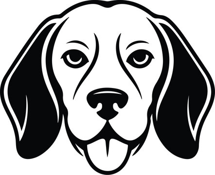 recommend clip art: Dog Head Silhouette Vector | Pet Face Clipart Set Minimal Dog Face Outline | Puppy Head Icon Collection