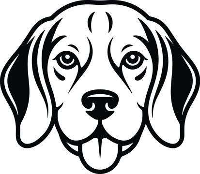 recommend clip art: Dog Head Silhouette Vector | Pet Face Clipart Set Minimal Dog Face Outline | Puppy Head Icon Collection