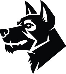 Dog Head Silhouette Vector | Pet Face Clipart Set Minimal Dog Face Outline | Puppy Head Icon Collection