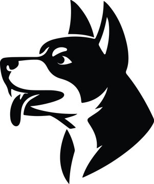 recommend clip art: Dog Head Silhouette Vector | Pet Face Clipart Set Minimal Dog Face Outline | Puppy Head Icon Collection