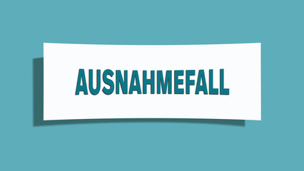 Ausnahmefall (Exceptional case) - A card isolated on light green background.