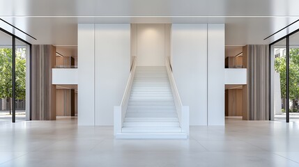 Fototapeta premium Modern staircase interior daylight