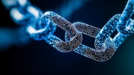 Chain links, close-up, intricate detail