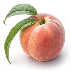 peach with leaf